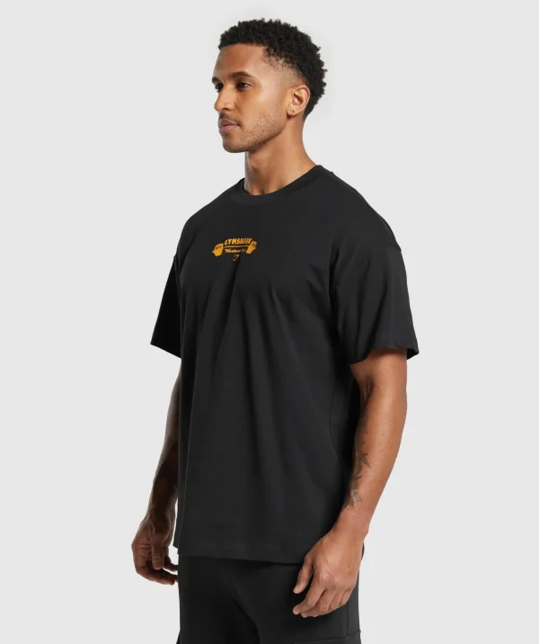 Online Gymshark Workout Gear T-Shirt Black