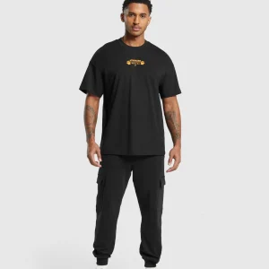 Online Gymshark Workout Gear T-Shirt Black