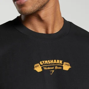 Online Gymshark Workout Gear T-Shirt Black