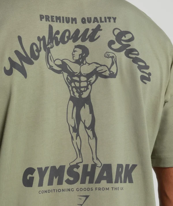 New Gymshark Workout Gear T-Shirt UtilityGreen