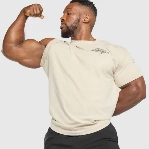 New Gymshark Worldwide T-Shirt CreamBeige