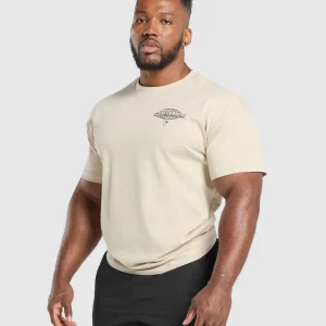 New Gymshark Worldwide T-Shirt CreamBeige