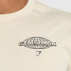 New Gymshark Worldwide T-Shirt CreamBeige