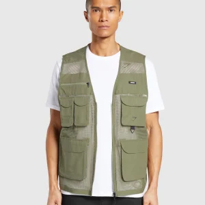 Hot Gymshark Woven Gilet UtilityGreen