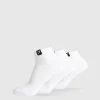 Hot Gymshark Woven Tab Quarter Socks 3pk White