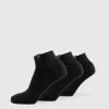 Discount Gymshark Woven Tab Quarter Socks 3pk Black