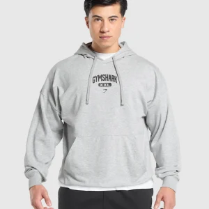 Hot Gymshark XXL Graphic Hoodie LightGreyCoreMarl