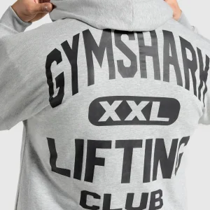 Hot Gymshark XXL Graphic Hoodie LightGreyCoreMarl