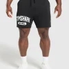 New Gymshark XXL Graphic Shorts Black