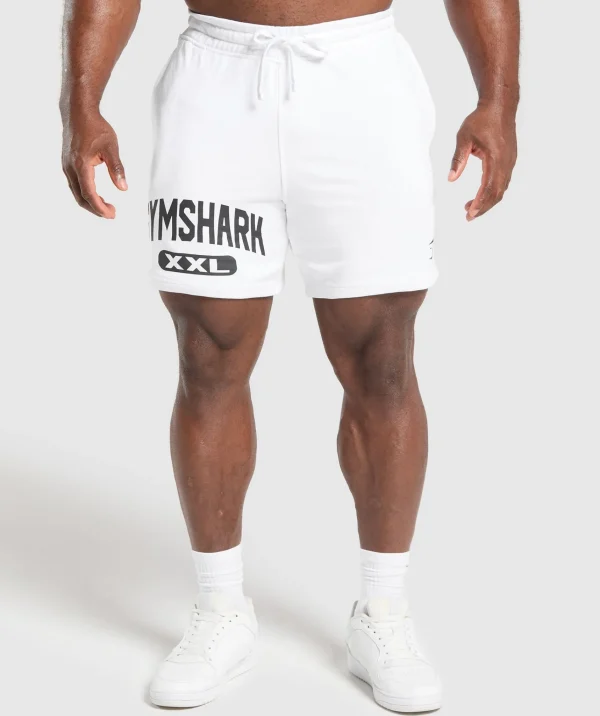 Sale Gymshark XXL Graphic Shorts White