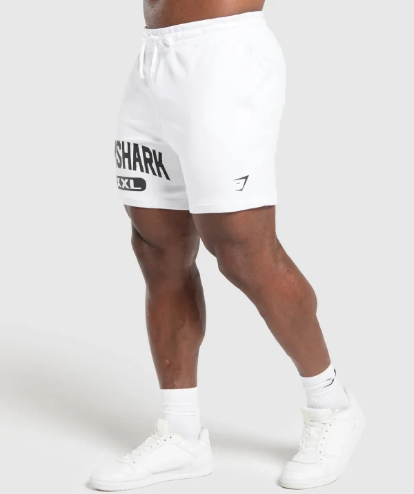 Sale Gymshark XXL Graphic Shorts White