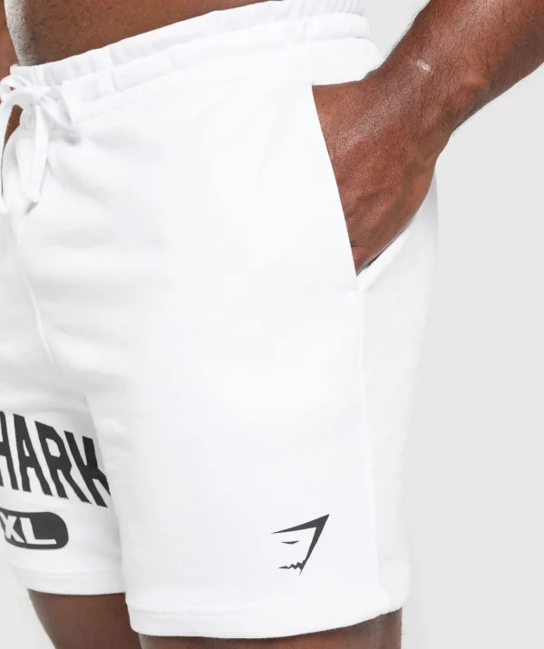 Sale Gymshark XXL Graphic Shorts White