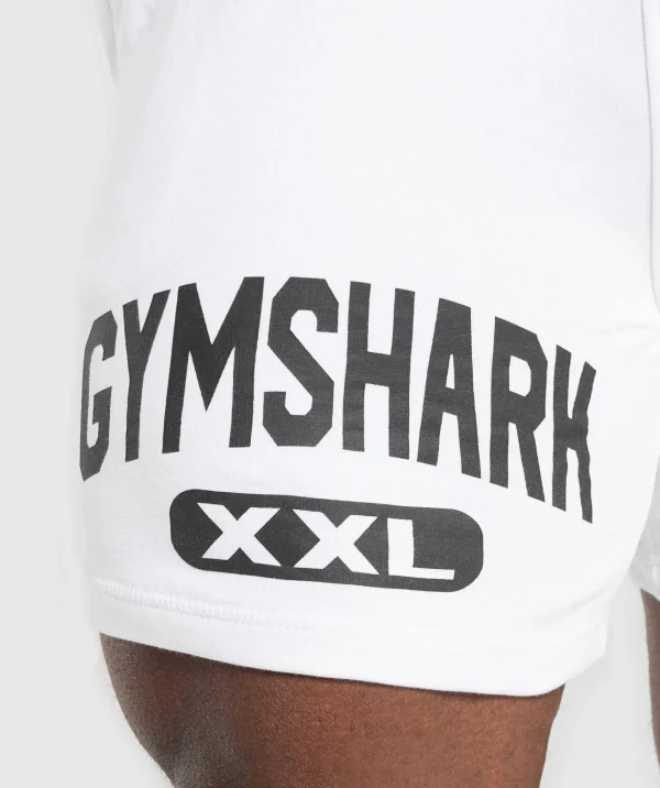 Sale Gymshark XXL Graphic Shorts White