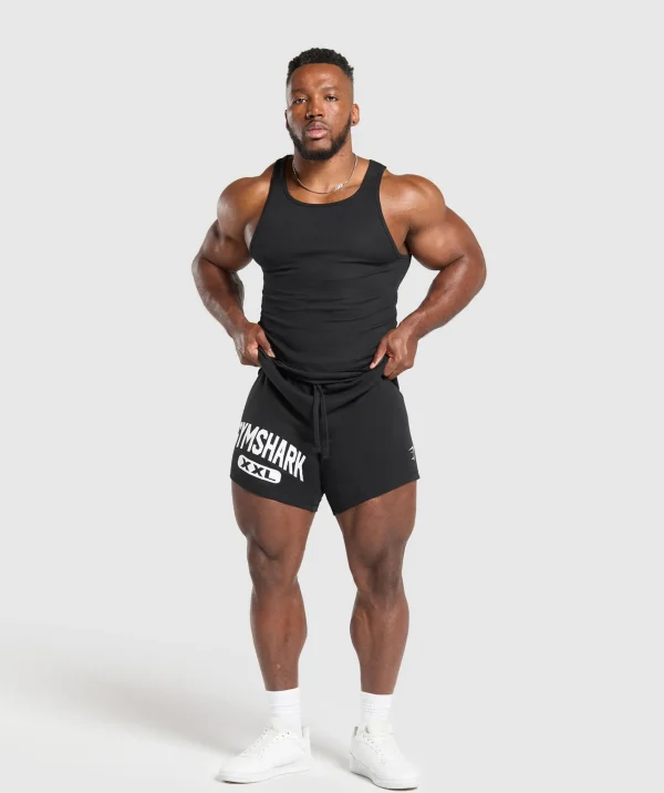 New Gymshark XXL Graphic Shorts Black