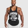 Outlet Gymshark XXL Graphic Stringer Black