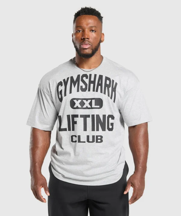 Sale Gymshark XXL Graphic T-Shirt LightGreyCoreMarl