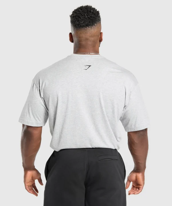 Sale Gymshark XXL Graphic T-Shirt LightGreyCoreMarl