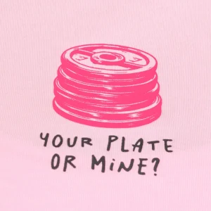 Fashion Gymshark Your Plate or Mine Baby Tee DollyPink