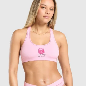 Sale Gymshark Your Plate or Mine Bralette DollyPink