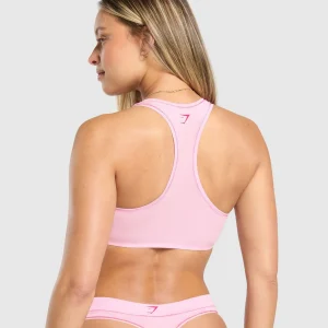 Sale Gymshark Your Plate or Mine Bralette DollyPink