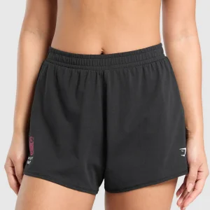 Outlet Gymshark Your Plate or Mine Cotton Shorts Black