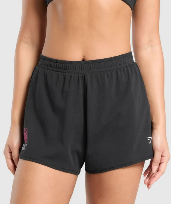 Outlet Gymshark Your Plate or Mine Cotton Shorts Black