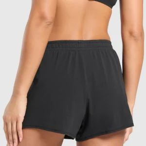 Outlet Gymshark Your Plate or Mine Cotton Shorts Black