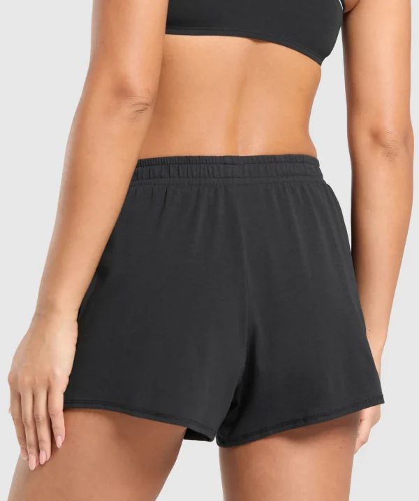 Outlet Gymshark Your Plate or Mine Cotton Shorts Black